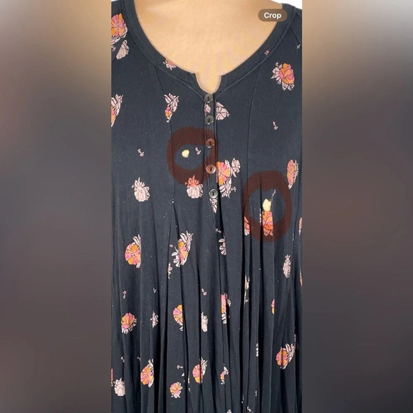 Free People Winter Sun Printed Tunic Black Combo Size XSmall - Picture 14 of 14